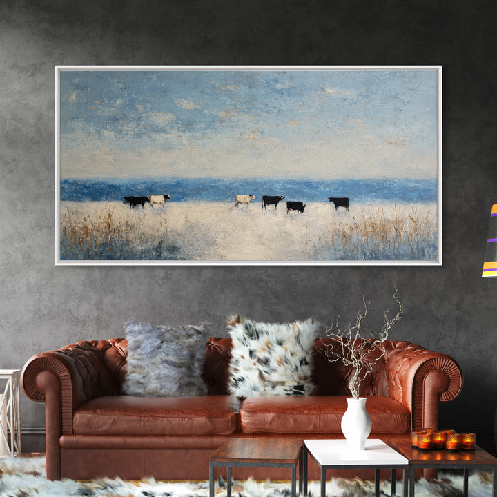 Snowy Village Landscape at Twilight Canvas Print, Traditional Art, Japanese Art, Living Room Decor, Fine Art, Classic, TRA-2x1-63