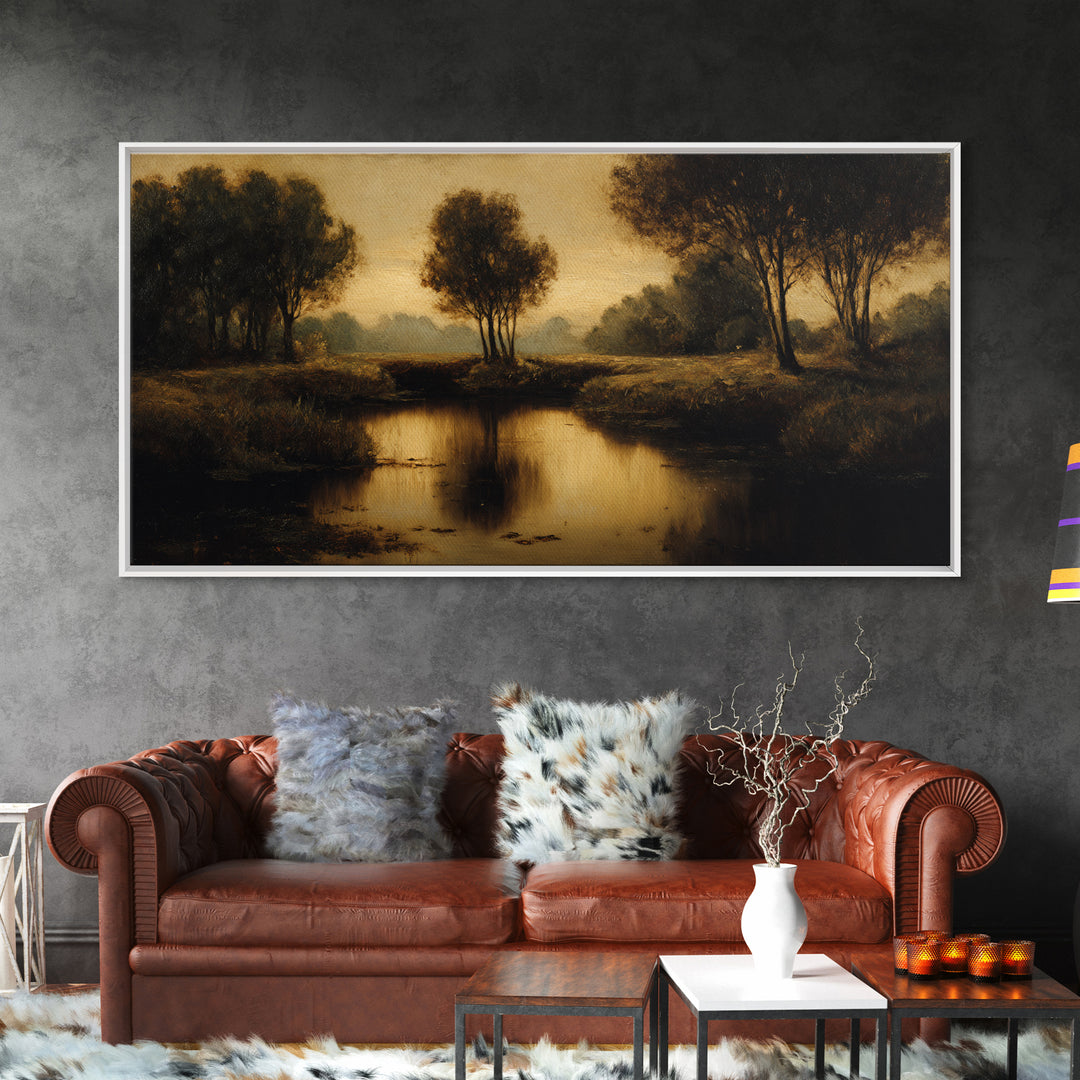 Classic Oil Painted Landscape Canvas Print, Traditional Art, Japanese Art, Living Room Decor, Fine Art, Classic, Gallery Decor, TRA-2x1-69