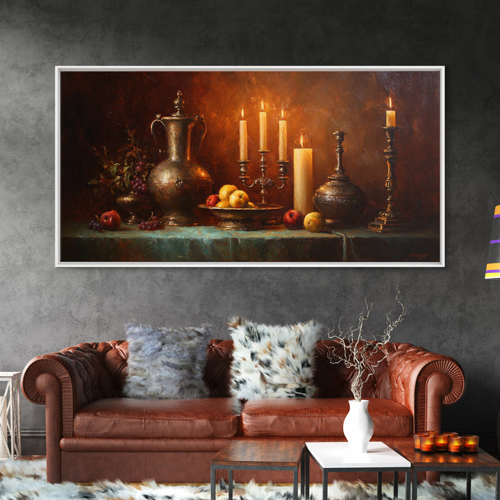 Classical Portrait with Dignified Lighting Canvas Print, Traditional Art, Living Room Decor, Fine Art, Classic, Dark Art, TRA-2x1-76