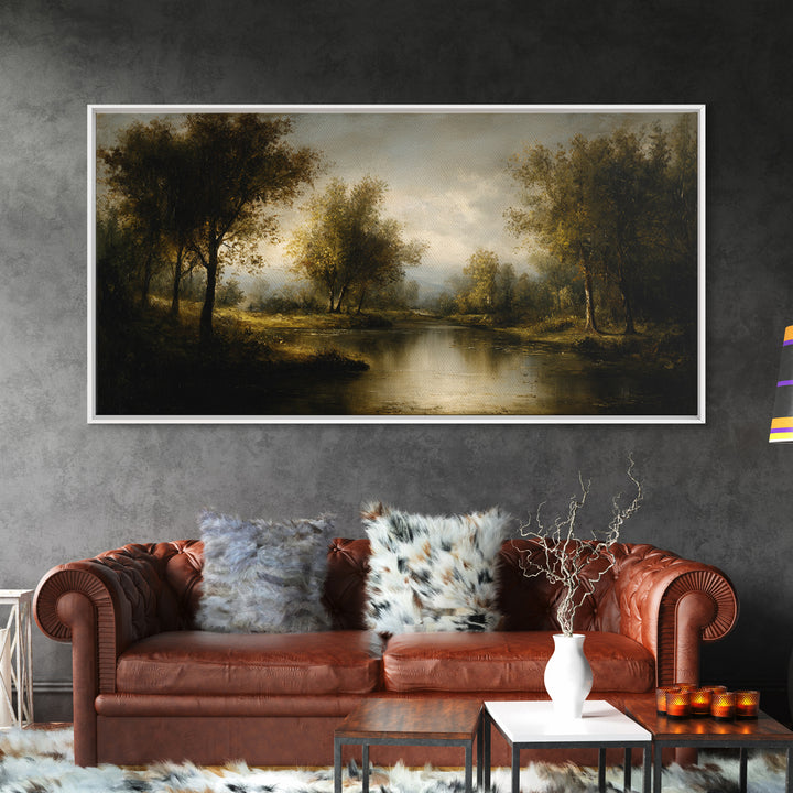 Classic Oil Painted Landscape Canvas Print, Traditional Art, Japanese Art, Living Room Decor, Fine Art, Classic, Gallery Decor, TRA-2x1-93