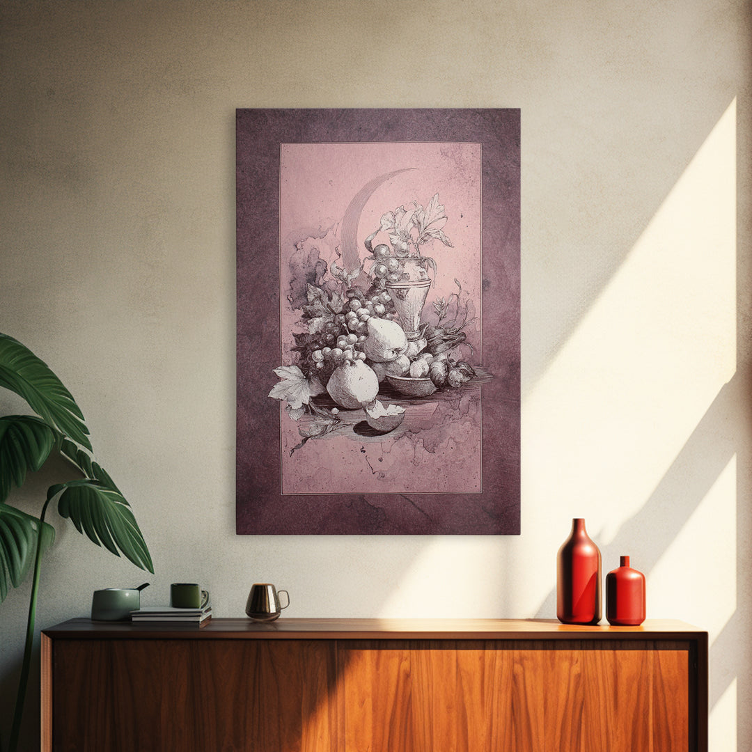 Elegant Nude Figure Study Framed Canvas Print, Traditional Art, Minimalist Decor, Living Room Decor, Fine Art, Classic, TRA-2x3-30