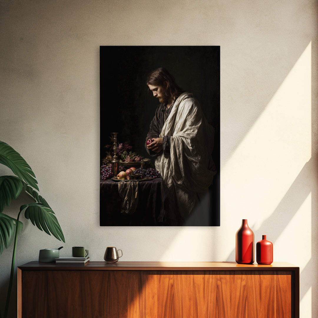 Classical Portrait with Dignified Lighting Canvas Print, Traditional Art, Contemporary Art, Living Room Decor, Classic, TRA-2x3-40