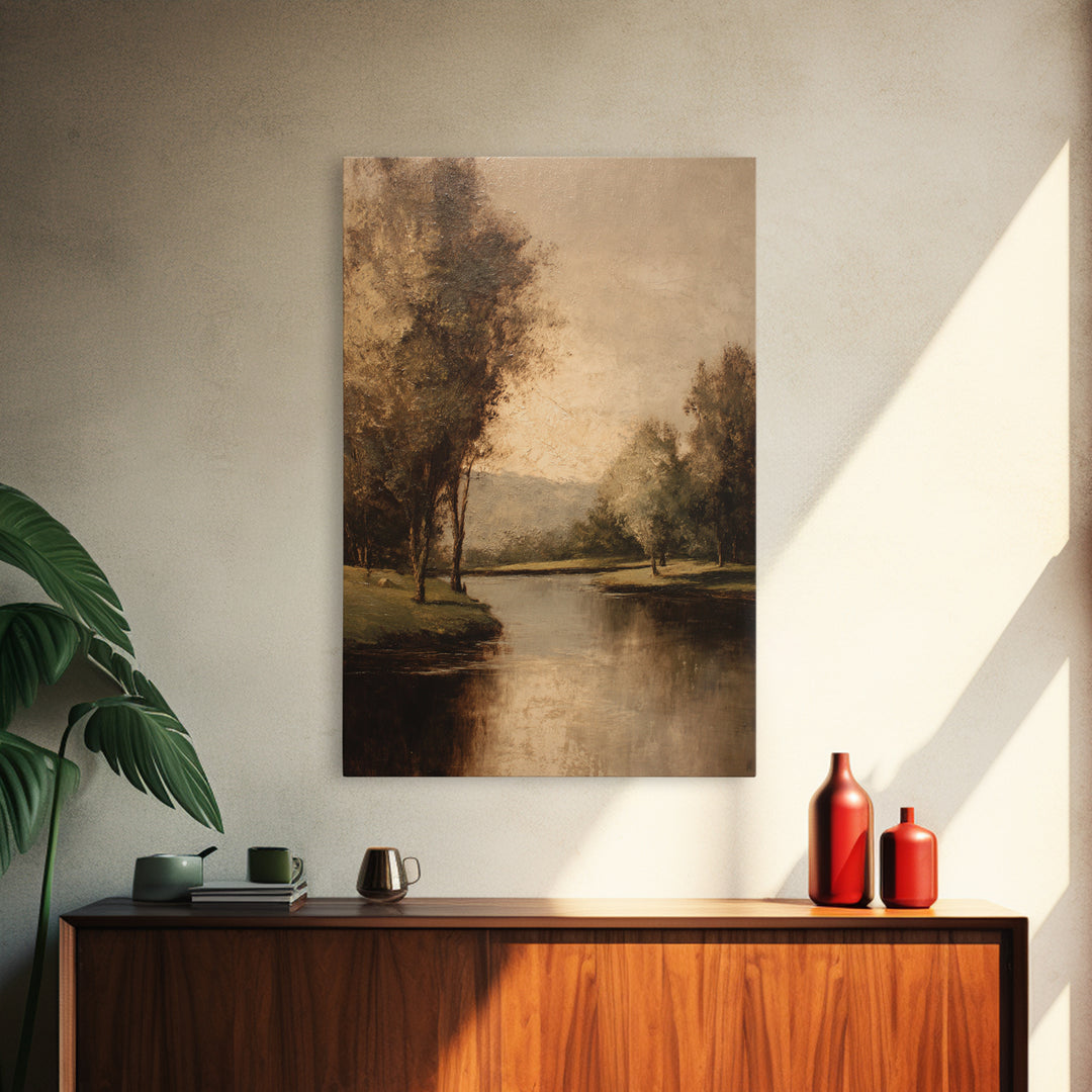 Classic Oil Painted Landscape Canvas Print, Traditional Art, Art Commission, Living Room Decor, Classic, Watercolor Art, TRA-2x3-9