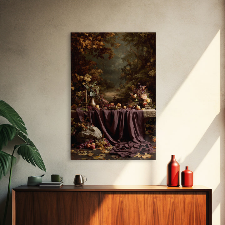 Autumn Forest Road Canvas Print, Traditional Art, Japanese Art, Living Room Decor, Classic, Gallery Decor, Neutral Decor, TRA-2x3-96