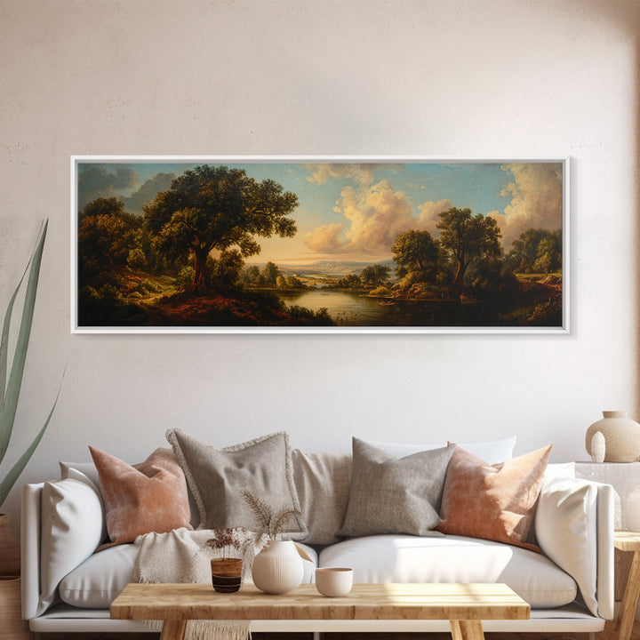 Classic Oil Painted Landscape Canvas Print, Traditional Art, Pokemon Poster, Living Room Decor, Watercolor Art, Classic, TRA-3x1-41