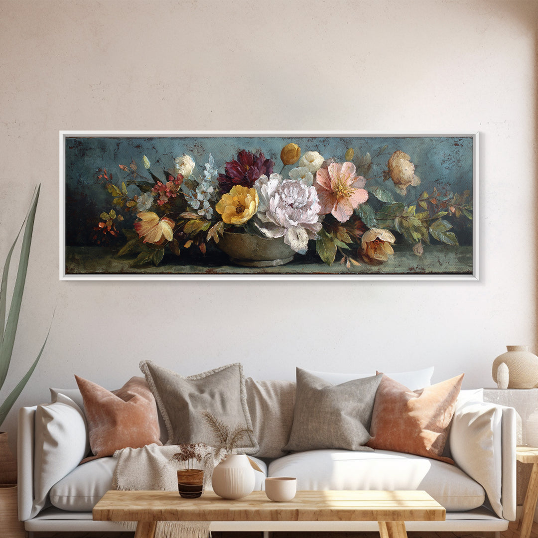 Barn and Farmland Framed Canvas Print, Traditional Art, Contemporary Art, Living Room Decor, Fine Art, Classic, Wall Hanging, TRA-3x1-63