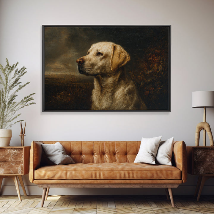 Hunting Dog Portrait Canvas Print, Traditional Art, Indian Wall Art, Living Room Decor, Fine Art, Classic, Boho Decor, TRA-3x2-16