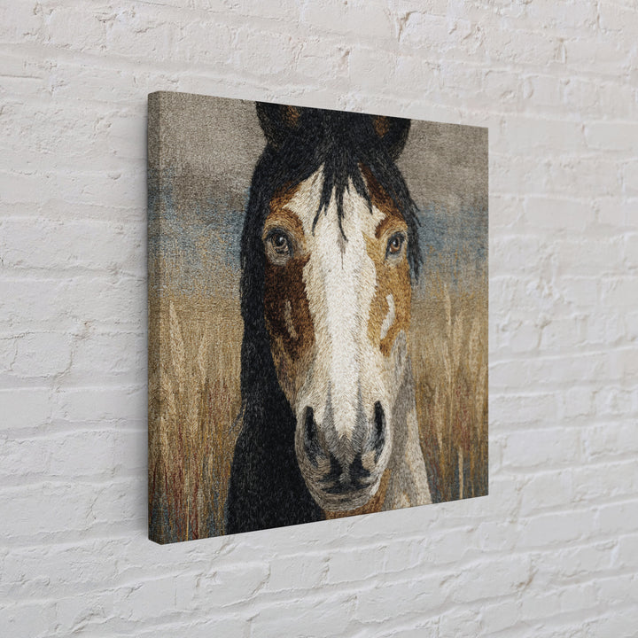 Tribal Horse Pattern Framed Canvas Print, Tribal Art, Original Abstract, Living Room Decor, Abstract Art, Tribal, Wall Art, TRI-1x1-42