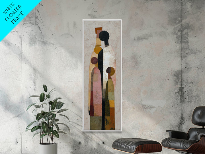 Abstract Family Figures Canvas Print, Tribal Art, Rustic Home Decor, Living Room Decor, Fine Art, Tribal, Modern Decor, TRI-1x3-11