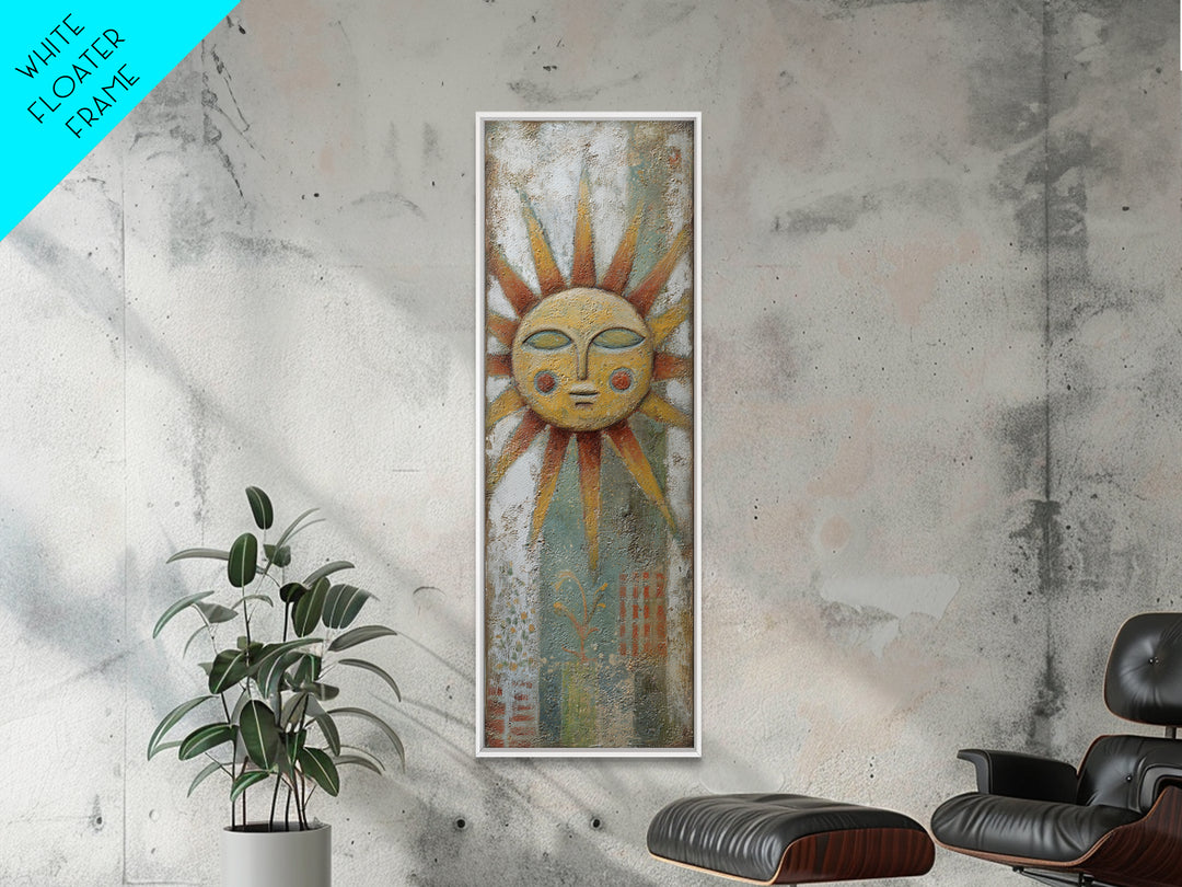 Tribal Sun Symbol Canvas Print, Tribal Art, Southwestern Decor, Living Room Decor, Fine Art, Tribal, Luxury Decor, Art Print, TRI-1x3-23