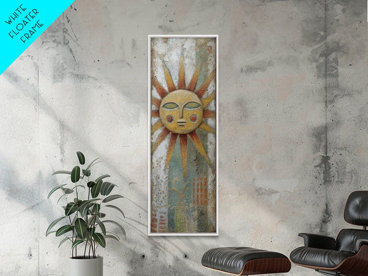 Tribal Sun Symbol Canvas Print, Tribal Art, Southwestern Decor, Living Room Decor, Fine Art, Tribal, Luxury Decor, Art Print, TRI-1x3-23
