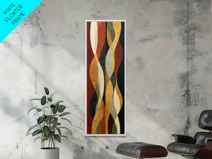 Abstract Drum Circle Suggested Through Repeated Forms Framed Canvas Print, Tribal Art, Wall Art, Living Room Decor, TRI-1x3-66