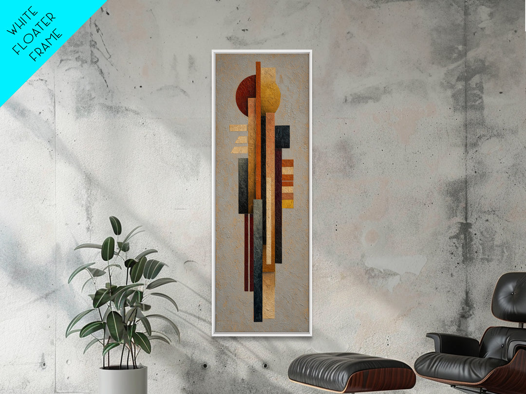 Eagle Totem with Feathers and Geometric Shapes Canvas Print, Tribal Art, Ethnic Art, Living Room Decor, Abstract Art, Tribal, TRI-1x3-72