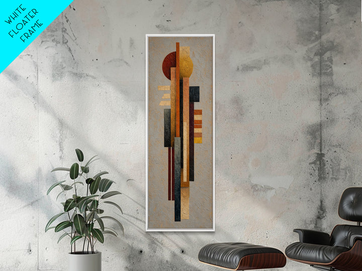 Eagle Totem with Feathers and Geometric Shapes Canvas Print, Tribal Art, Ethnic Art, Living Room Decor, Abstract Art, Tribal, TRI-1x3-72