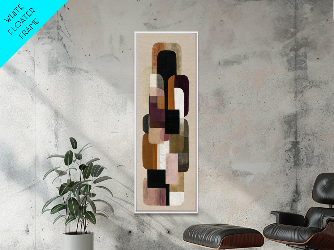 Woven Basket Pattern Enlarged as Modern Art Framed Canvas Print, Tribal Art, Room Decor, Living Room Decor, Fine Art, Tribal, TRI-1x3-74
