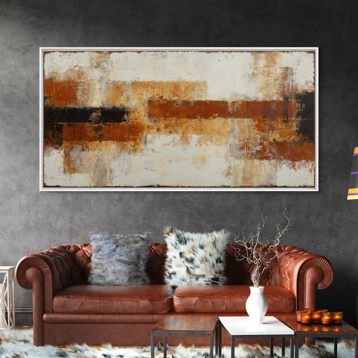 Abstract Drum Circle Suggested Through Repeated Forms Framed Canvas Print, Tribal Art, Living Room Decor, Fine Art, Tribal, TRI-2x1-50