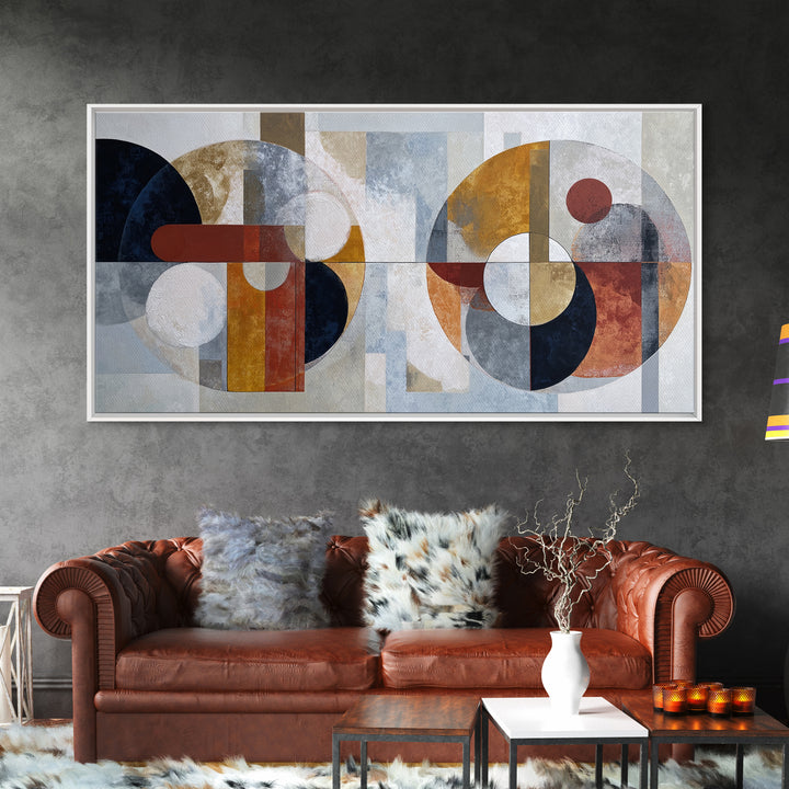 Abstract Drum Circle Suggested Through Repeated Forms Canvas Print, Tribal Art, African Art, Living Room Decor, Abstract Art, TRI-2x1-98