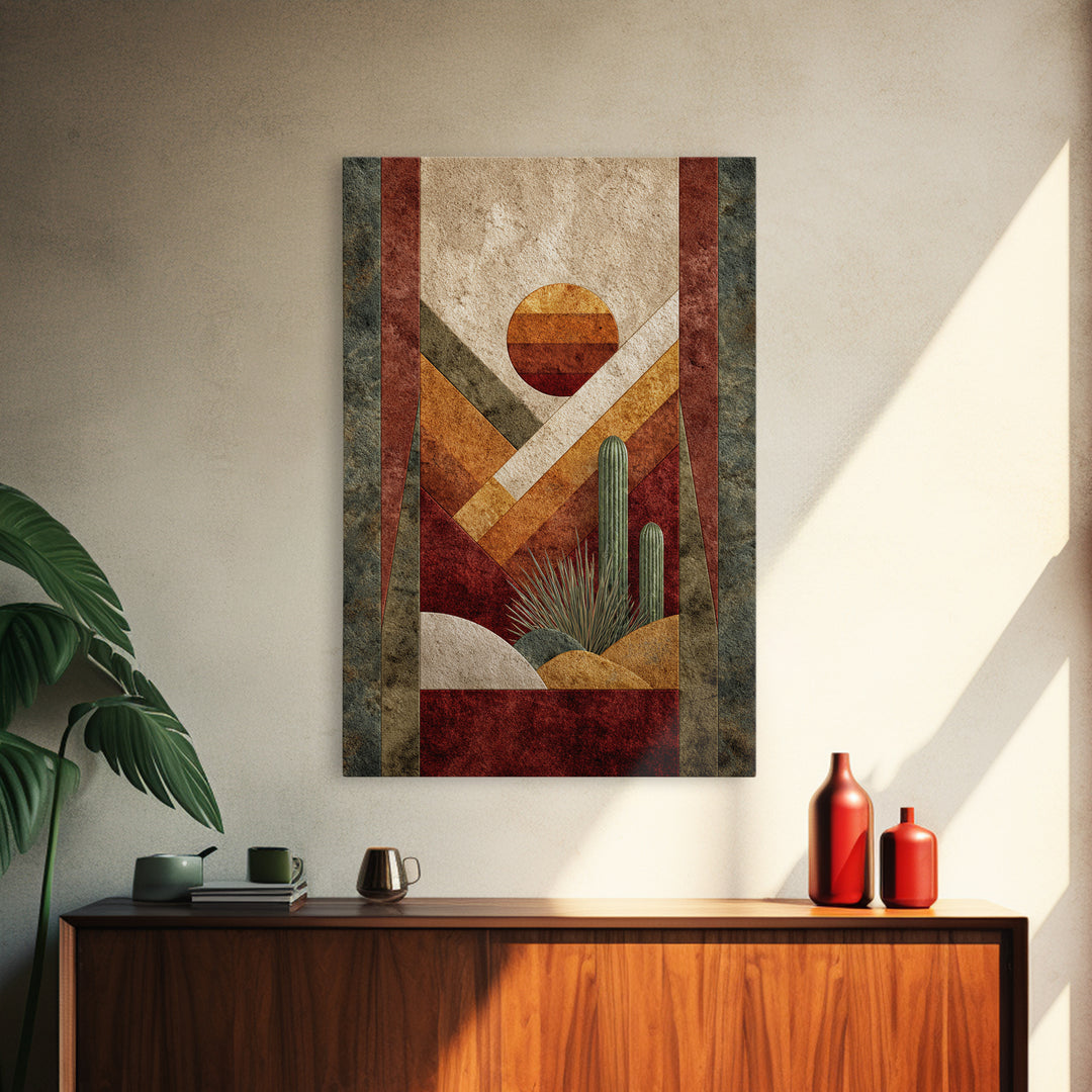 Desert Rhythm Pattern Canvas Print, Tribal Art, Unique Wall Art, Living Room Decor, Fine Art, Tribal, Abstract Print, TRI-2x3-54