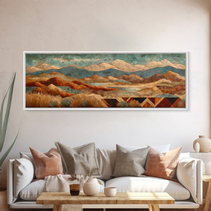 Desert Rhythm Pattern Canvas Print, Tribal Art, Luxury Decor, Living Room Decor, Tribal, Abstract Art, Abstract Wall Art, TRI-3x1-14