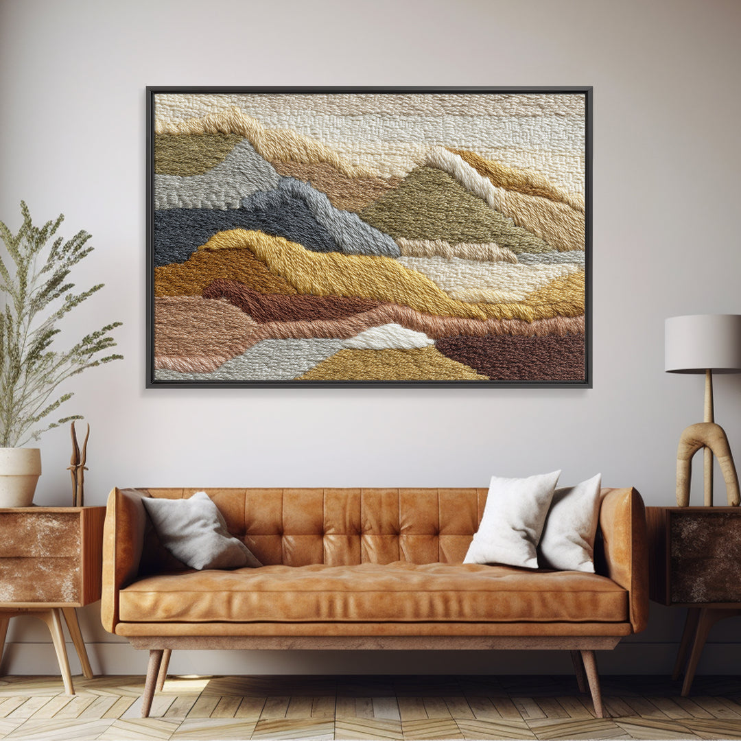Woven Basket Pattern Enlarged as Modern Art Canvas Print, Tribal Art, African Decor, Living Room Decor, Fine Art, Tribal, TRI-3x2-66