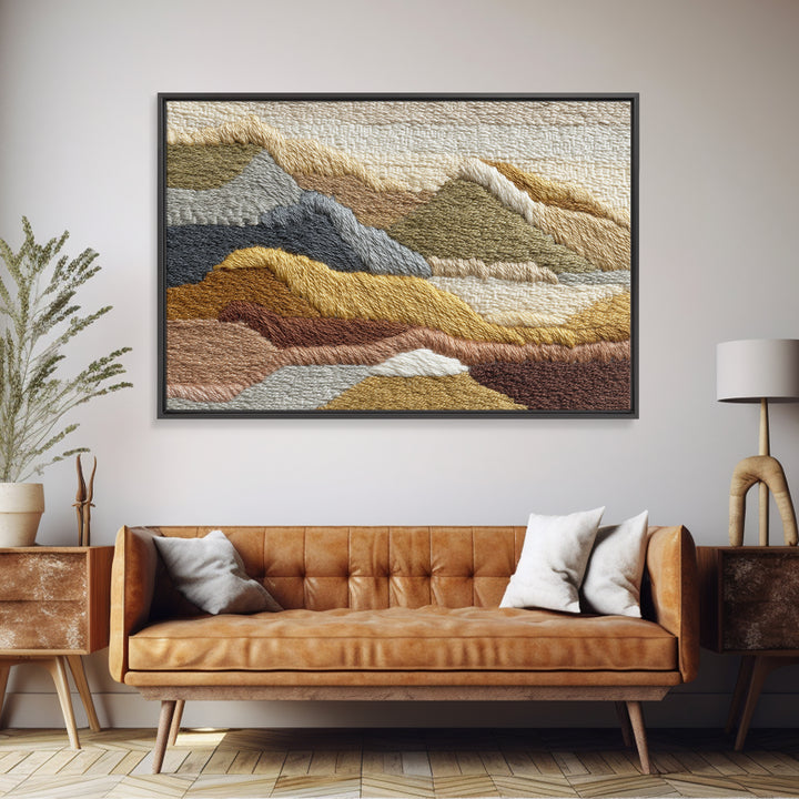 Woven Basket Pattern Enlarged as Modern Art Canvas Print, Tribal Art, African Decor, Living Room Decor, Fine Art, Tribal, TRI-3x2-66