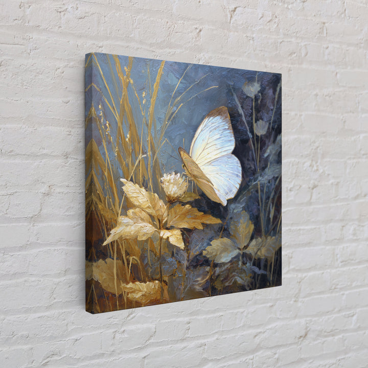 Tropical Butterfly and Flower Study Canvas Print, Tropical Art, Digital Print, Living Room Decor, Tropic, Downloadable Prints, TRO-1x1-23
