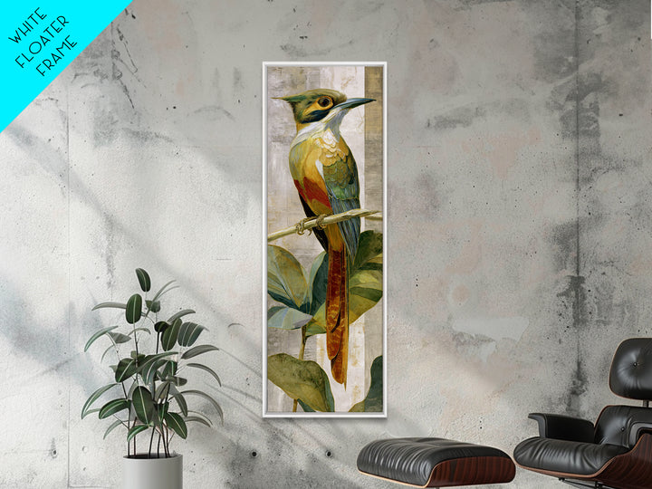 Colorful Jungle Bird Pattern Canvas Print, Tropical Art, Print, Living Room Decor, Fine Art, Tropic, Coastal Wall Art, TRO-1x3-32