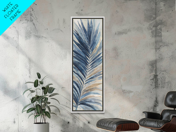 Rain Soaked Palm Leaf Closeup Canvas Print, Tropical Art, Coastal Wall Art, Living Room Decor, Oil Painting, Tropic, TRO-1x3-33