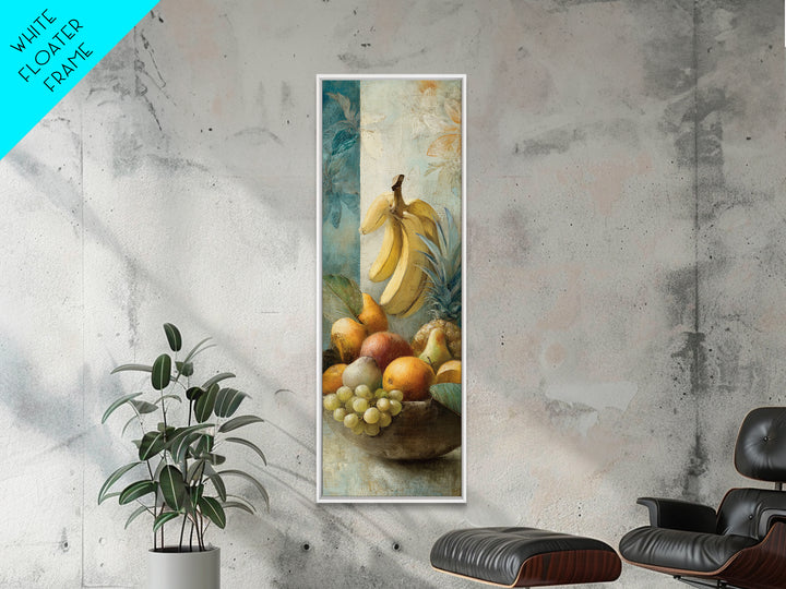 Tropical Fruit Market Arrangement Framed Canvas Print, Tropical Art, Neutral Decor, Living Room Decor, Fine Art, Tropic, TRO-1x3-75