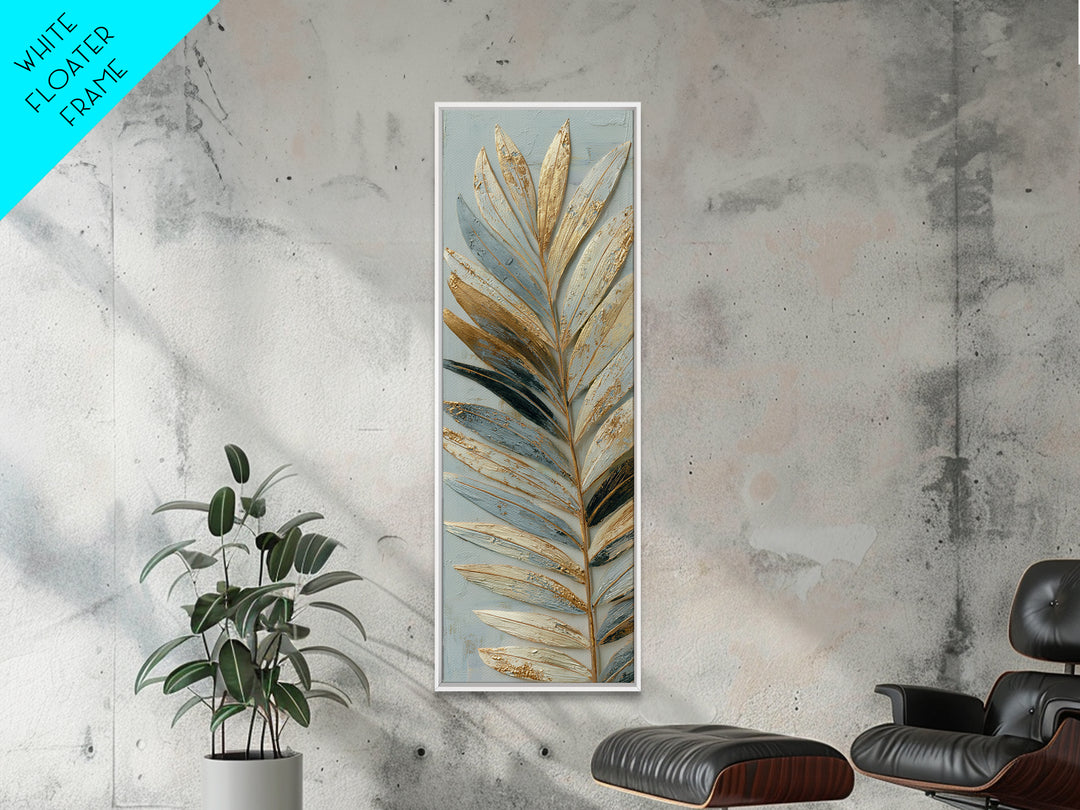 Rain Soaked Palm Leaf Closeup Canvas Print, Tropical Art, Coastal Decor, Living Room Decor, Fine Art, Tropic, Modern Decor, TRO-1x3-81