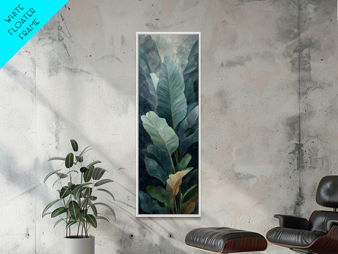 Banana Leaves Layered Canvas Print, Tropical Art, Art Print, Living Room Decor, Tropic, Abstract Painting, Watercolor Art, TRO-1x3-93