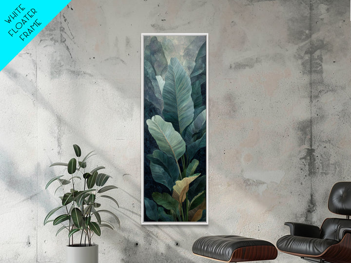 Banana Leaves Layered Canvas Print, Tropical Art, Art Print, Living Room Decor, Tropic, Abstract Painting, Watercolor Art, TRO-1x3-93