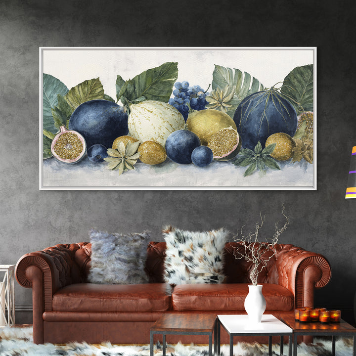 Tropical Fruit Market Arrangement Framed Canvas Print, Tropical Art, Coastal Decor, Living Room Decor, Fine Art, Tropic, TRO-2x1-11