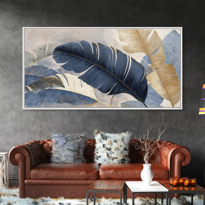 Rain Soaked Palm Leaf Closeup Canvas Print, Tropical Art, Art Print, Living Room Decor, Fine Art, Tropic, Abstract Painting, TRO-2x1-17
