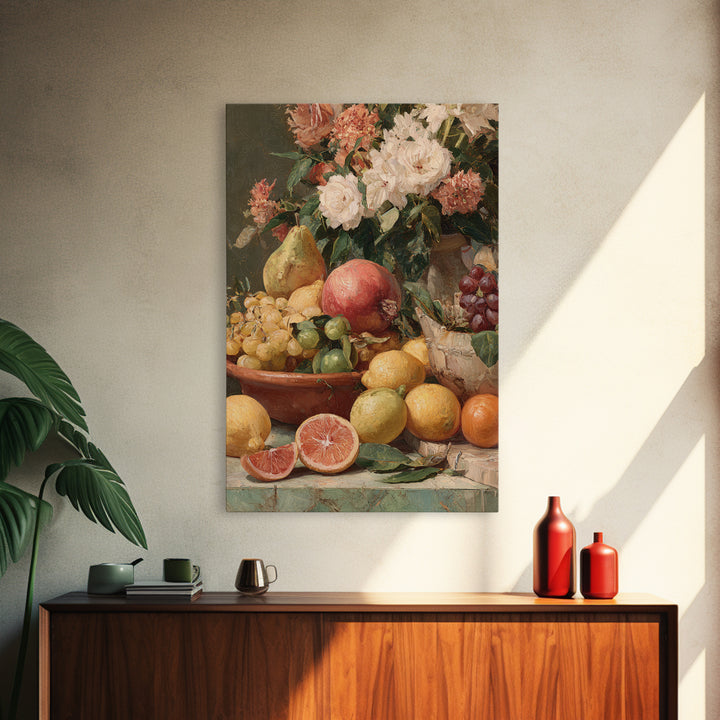 Tropical Fruit Market Arrangement Canvas Print, Tropical Art, Art Print, Living Room Decor, Fine Art, Tropic, Abstract Painting, TRO-2x3-23
