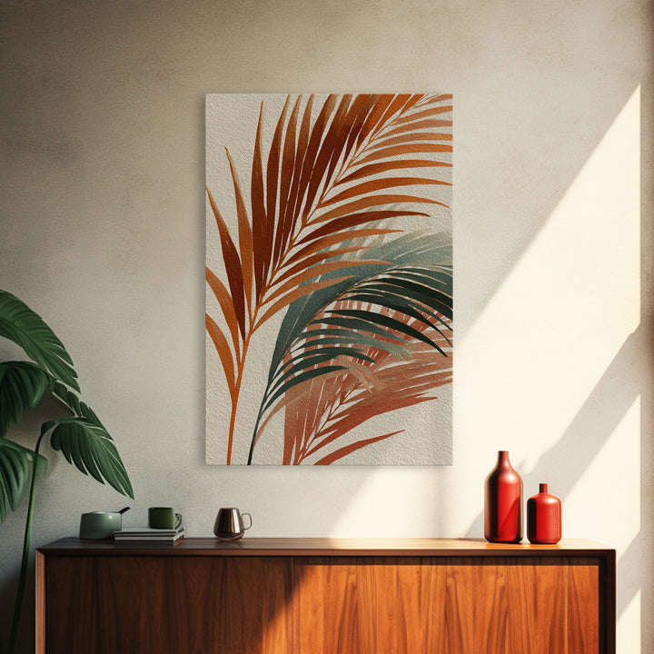 Rain Soaked Palm Leaf Closeup Canvas Print, Tropical Art, Printable Wall Art, Living Room Decor, Watercolor Art, Tropic, TRO-2x3-29