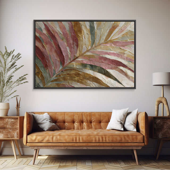 Rain Soaked Palm Leaf Closeup Canvas Print, Tropical Art, Coastal Decor, Living Room Decor, Fine Art, Tropic, Modern Decor, TRO-3x2-1