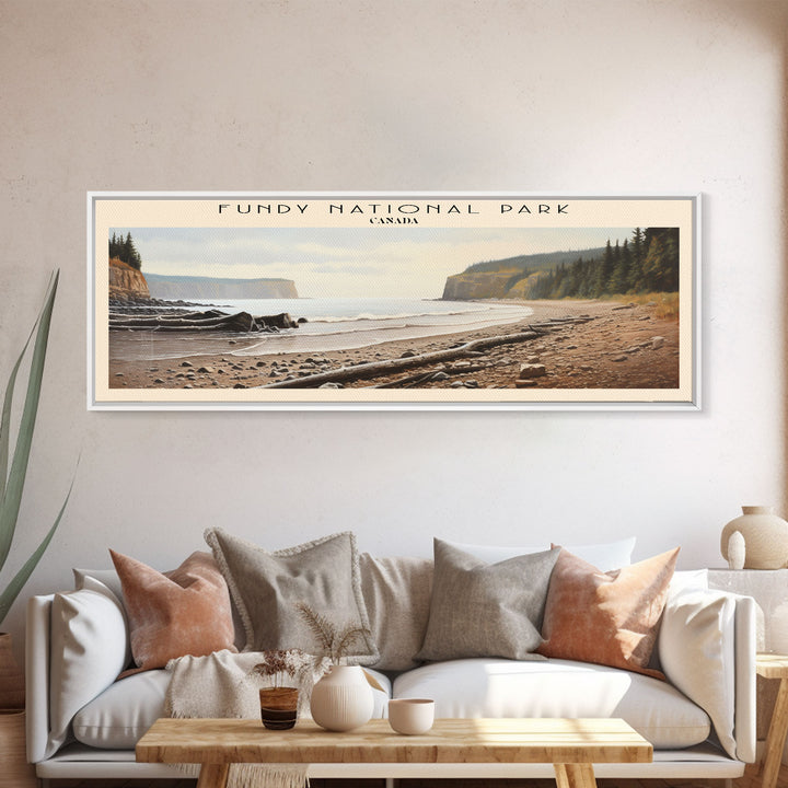 Fundy National Park Travel Poster Print, Framed Canvas Wall Art, Metal Wall Art, COUNTRY art, Gift For Him, Travel Wall Art, Travel Lover Gift