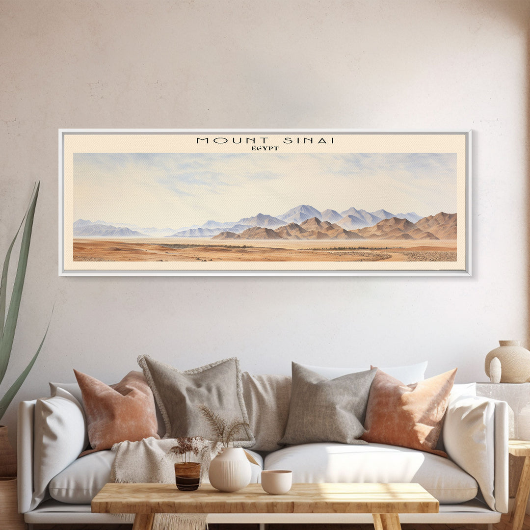 Mount Sinai Retro Style Travel Poster - Framed Canvas Print - COUNTRY Travel Decor | Vintage Style Home Decor - Travel Print - Wall Art