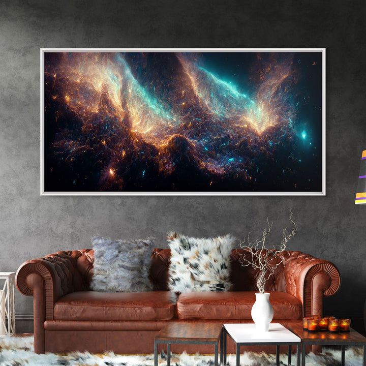 Galaxy canvas print, trippy stars and night sky, universe, cool wall art, unique wall art