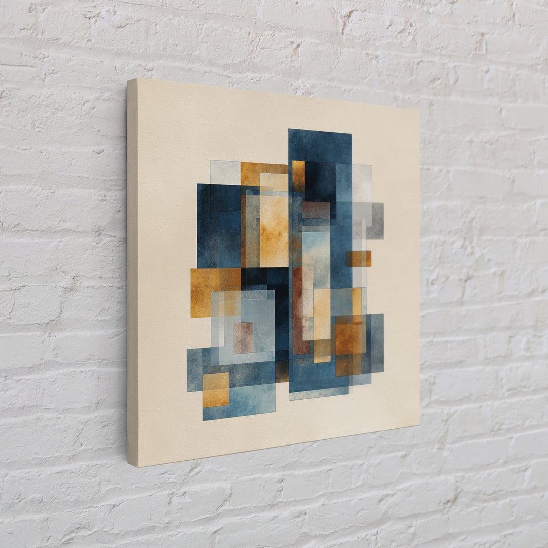 Brick Wall and Window Shadows as Geometry Canvas Print, Urban Art, Room Decor, Living Room Decor, Fine Art, Urban, Art Deco, URB-1x1-77