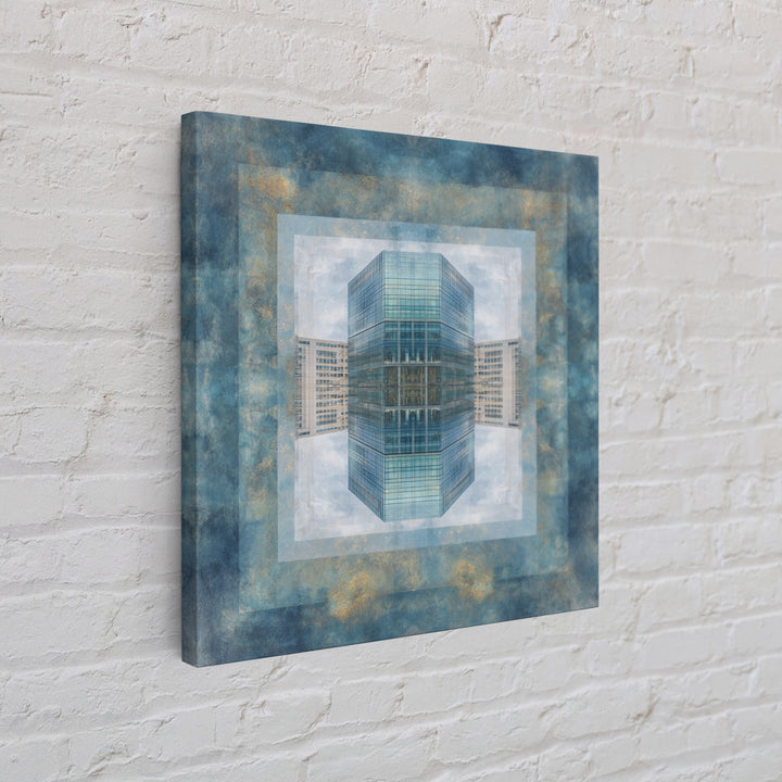 Modern Skyscraper Glass Reflections Canvas Print, Urban Art, Modern Decor, Living Room Decor, Fine Art, Urban, Home Decor, URB-1x1-86