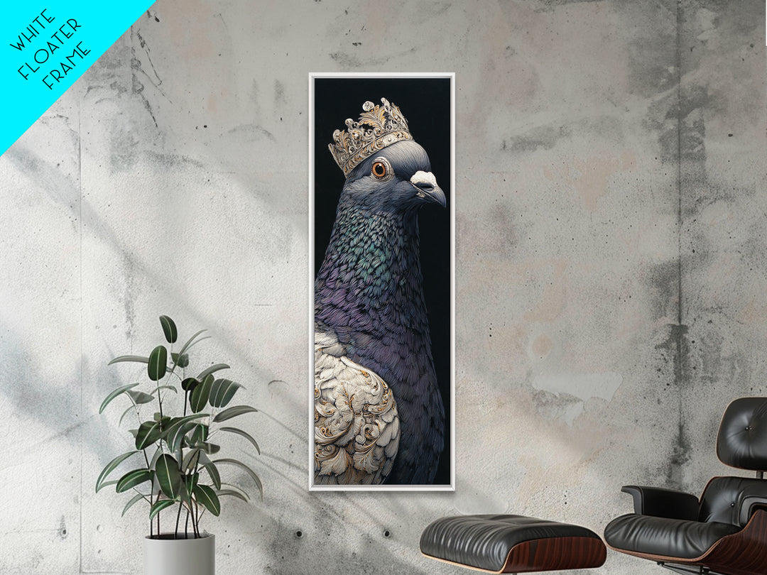Urban Pigeon Portrait Canvas Print, Urban Art, Textured Wall Art, Living Room Decor, Oil Painting, Urban, Digital Download Art, URB-1x3-68