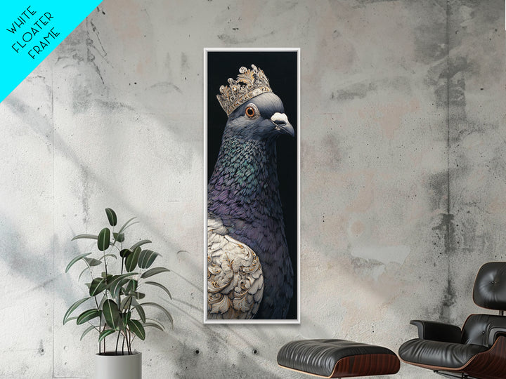 Urban Pigeon Portrait Canvas Print, Urban Art, Textured Wall Art, Living Room Decor, Oil Painting, Urban, Digital Download Art, URB-1x3-68