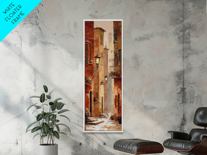 Streetlamp and Falling Snow Canvas Print, Urban Art, Printable Wall Art, Living Room Decor, Fine Art, Urban, Modern Art, URB-1x3-73