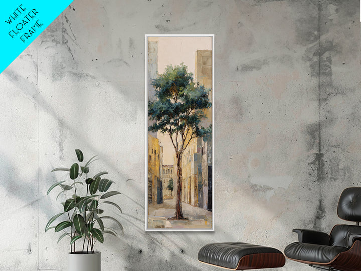 City Park Tree Framed by Buildings Canvas Print, Urban Art, Gay Art, Living Room Decor, Fine Art, Urban, Minimalist Decor, URB-1x3-78