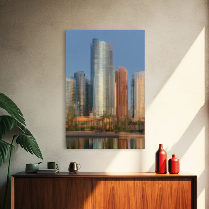 Modern Skyscraper Glass Reflections Canvas Print, Urban Art, Poster, Living Room Decor, Fine Art, Urban, Modern Wall Art, URB-2x3-70