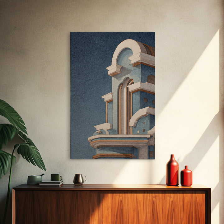 Old Theater Marquee Shapes Without Text Canvas Print, Urban Art, Digital Print, Living Room Decor, Abstract Art, Urban, URB-2x3-77