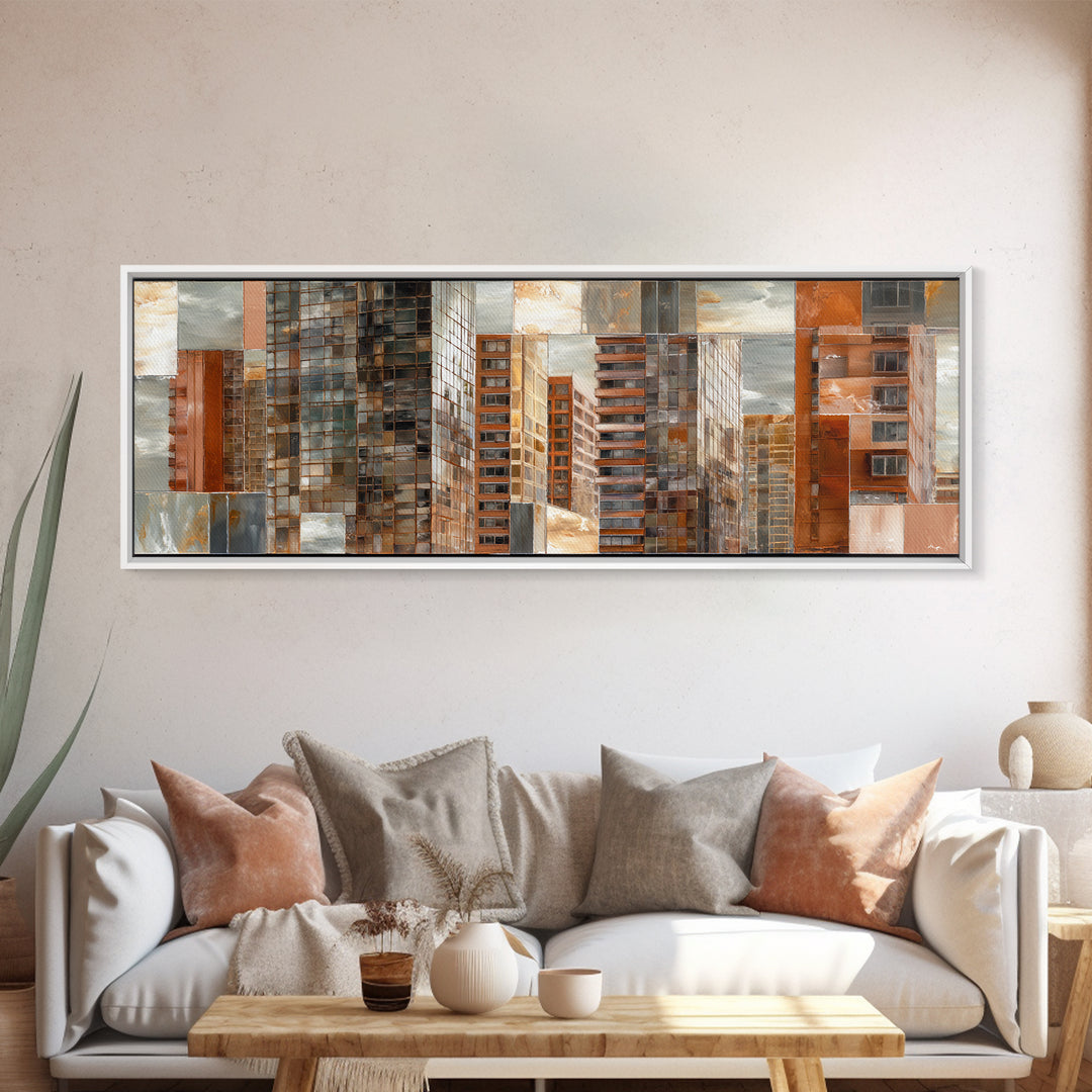 Modern Skyscraper Glass Reflections Canvas Print, Urban Art, Digital Download Art, Living Room Decor, Fine Art, Urban, URB-3x1-54