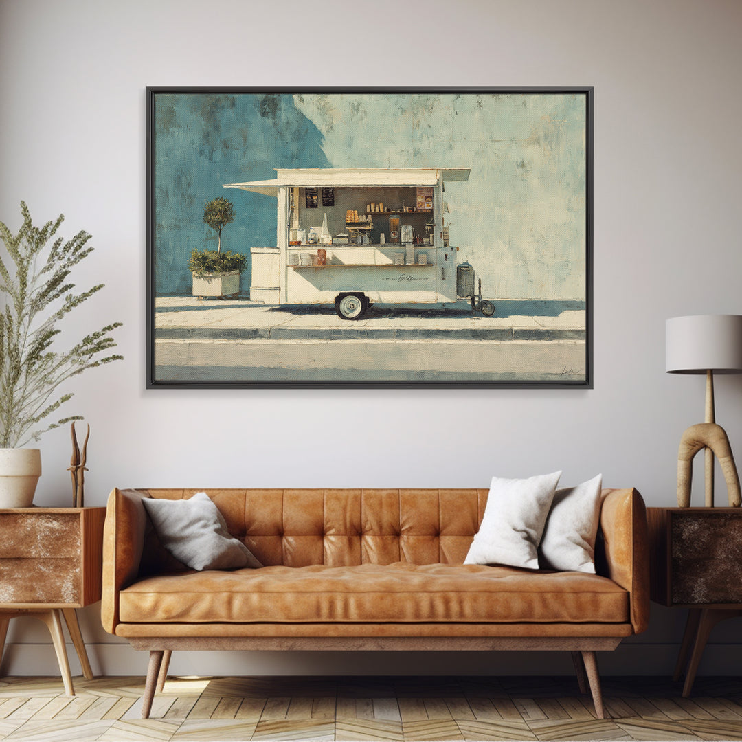 Street Food Cart Still Life Without Signage Canvas Print, Urban Art, Printable Art, Living Room Decor, Fine Art, Urban, URB-3x2-3
